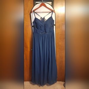 BNWT Dark Navy Azazie floor length bridesmaid dress